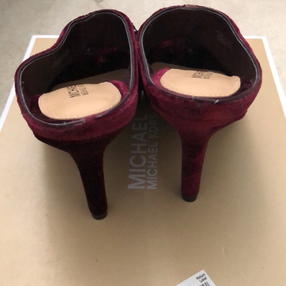 Michael Kors velvet jeweled heel slides - Picture 3 of 5